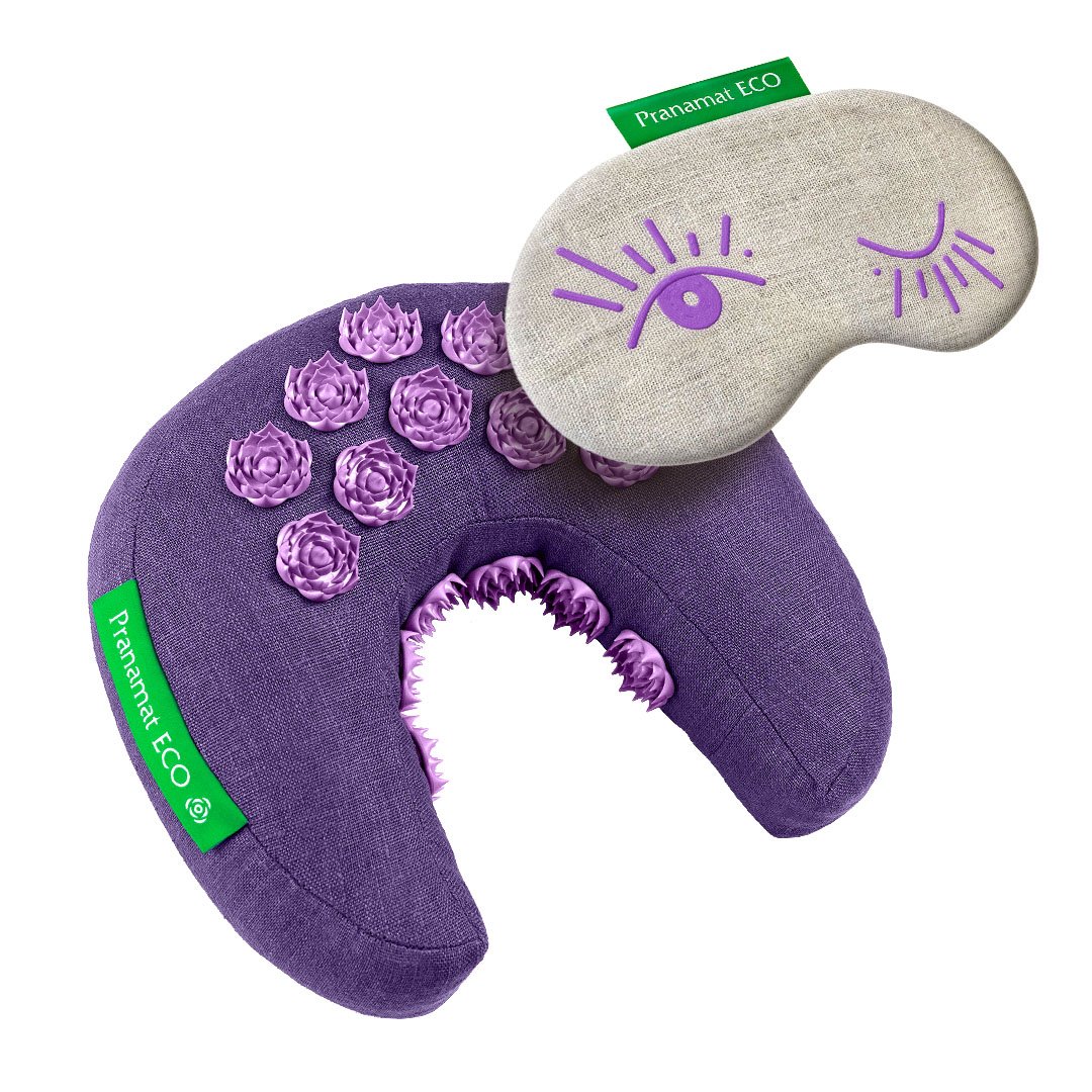 Mondkissen Violett +  Augenmaske